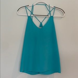 Naked zebra detail strap tank top